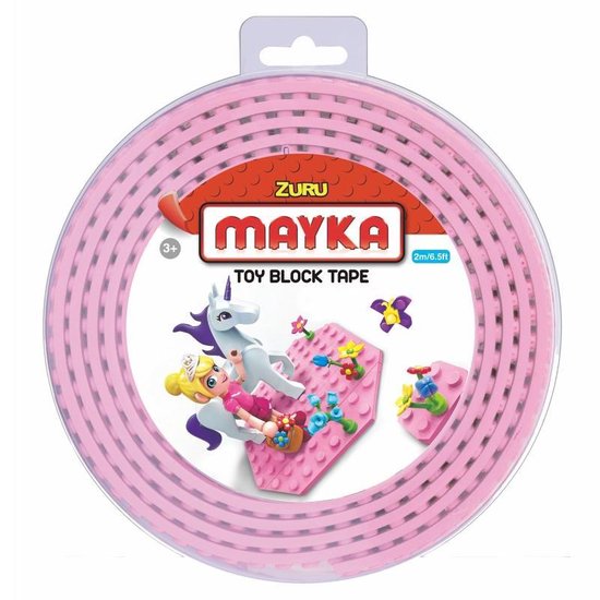 Mayka bouwblokjes tape roze - 2 meter / 2 studs van Mayka