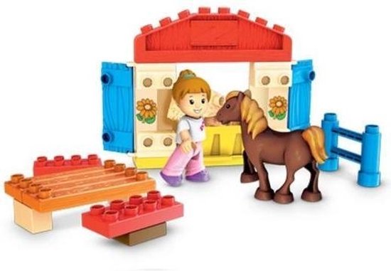 Mega Bloks Blok Town Ponystal 16 Blokken - Constructiespeelgoed van MEGA Bloks