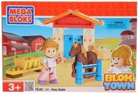 Mega Bloks Blok Town Ponystal - Constructiespeelgoed van MEGA Bloks