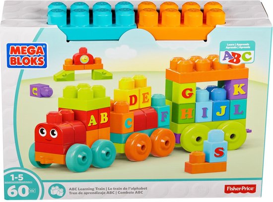 Mega Bloks First Builders ABC Alfabet Trein - Constructiespeelgoed van MEGA Bloks