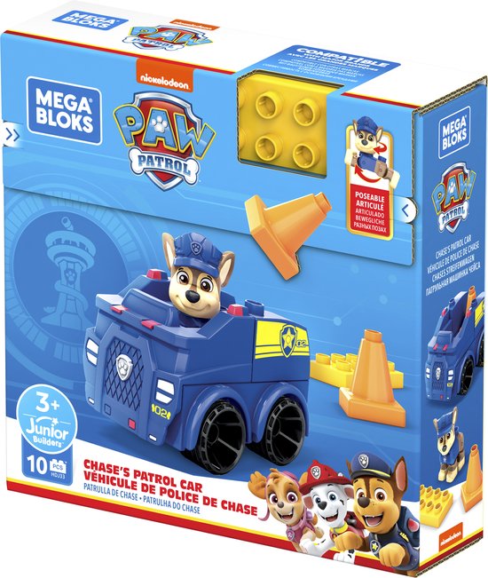 Mega Bloks Paw Patrol Chase's Patrouillewagen - 9 bouwstenen van MEGA Bloks