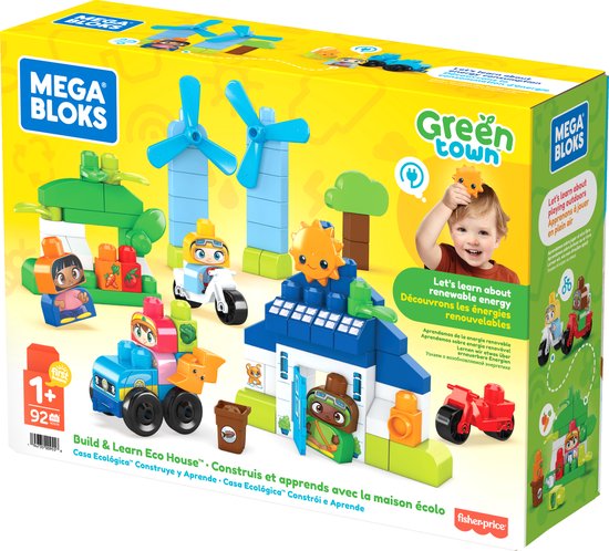 MEGA Bloks Town Build & Learn Huis - 89 grote bouwstenen van MEGA Bloks