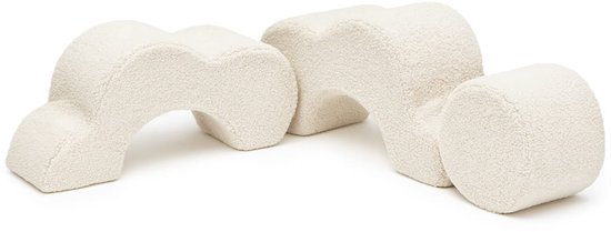 MeowBaby® Schuim Bloemvorm Set, 3 Elementen, Bearly Crème van Merkloos