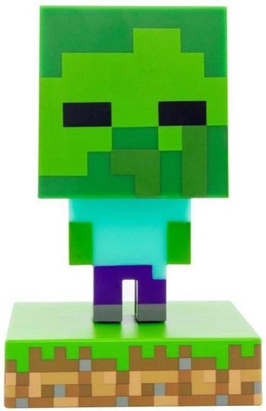 Minecraft - Zombie Nachtlamp - Icon Light - 3D Lamp van Mi