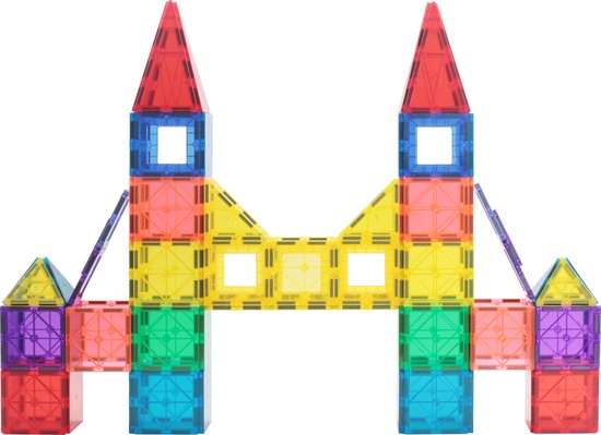 MNTL - Magnetic Tiles - Magnetische Tegels - 120 Stuks - Magnetisch Bouwspeelgoed - Magnetische Bouwstenen - Cadeau Kind - Montessori - STEM Speelgoed van MNTL