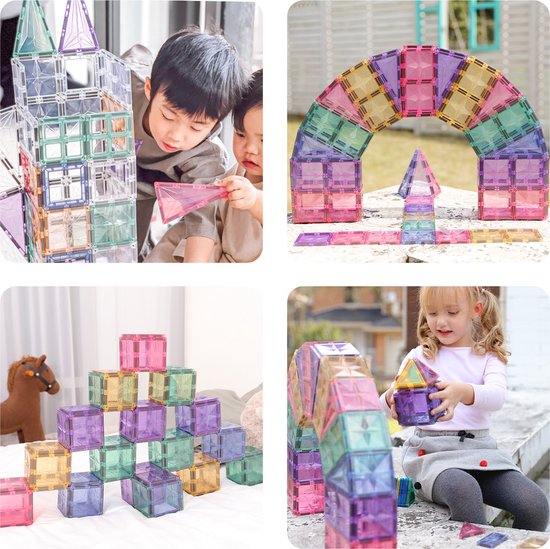 MNTL Magnetic Tiles Magnetische Tegels Pastel - 108 stuks van MNTL