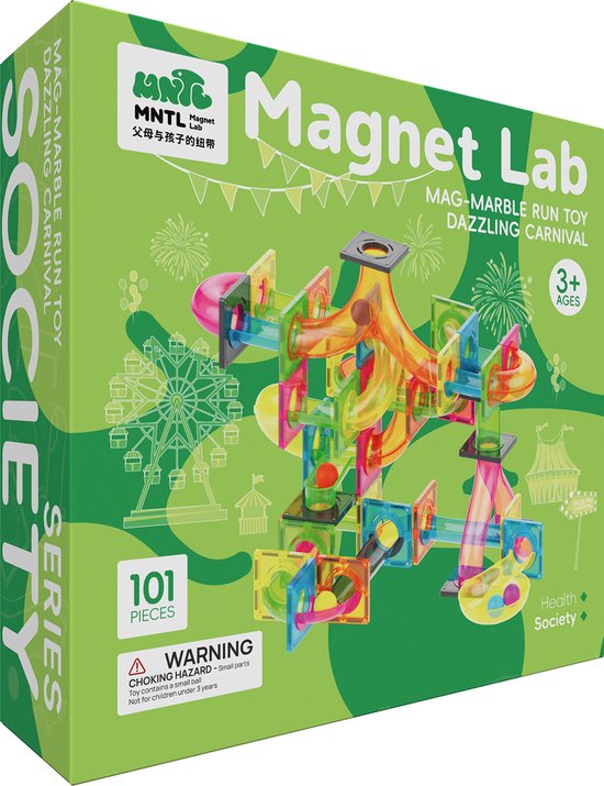 MNTL Magnetische Knikkerbaan Set Kleurrijk 101-delig - A kwaliteit van MNTL