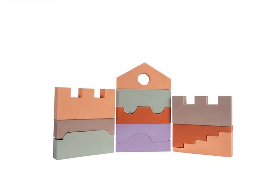 Moes Play Set 11 Foam Speelblokken Earth Colors van Merkloos