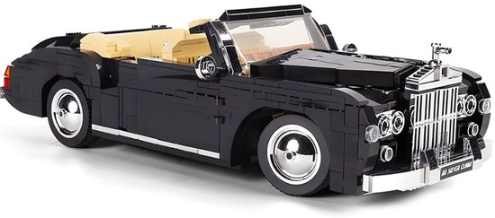 Mould King 10006 Rolls Royce Silver Cloud classic oldtimer bouwset | City speed champions adventure modelbouw | Technische educatief speelgoed volwassenen & kinderen | DIY Retro auto decoratie geschikt voor lego | Bouwdoos met 1096 bouwstenen van Merkloos