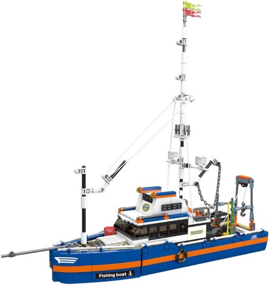 Mould King 10185 Icons Vissers boot bouwset | Classic creator boot | Technic ideas schip modelbouw | Technische STEM educatief speelgoed bouwpakket voor volwassenen & kinderen | geschikt voor Lego | Bouwdoos met 808 bouwstenen van Merkloos