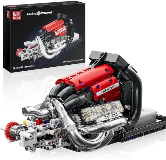 Mould King 10188 STR13 Formule 1 speed engine bouwset | F1 Racing champions icons modelbouw | Classic creator speelgoed ideas voor expert volwassenen & kinderen | Accu motor niet geschikt voor Lego technic | Bouwdoos met 980 bouwstenen van Mould King
