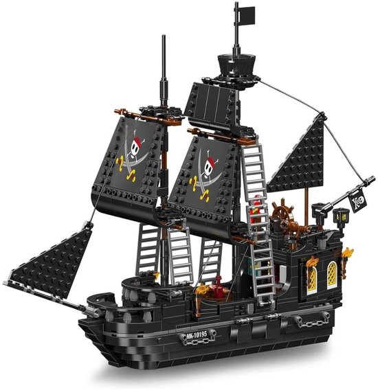 Mould King - 10195 Piratenschip Black Pearl Pirate | Pirates of the Caribbean Adventure | Classic Creator STEM piraten boot speelgoed expert technisch icons bouwpakket voor kinderen en volwassenen | compatibel met lego sluban mega | 932 bloks van Mould King