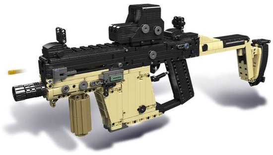 Mould King 14031 Kriss Vector Rifle bouwset | WW2 army pistool modelbouw | Creator classic battlefield guns bouwpakket | Technische Educatief militair & leger speelgoed voor volwassenen | Geschikt voor Lego technic | Bouwdoos met 1558 bouwstenen van Merkloos
