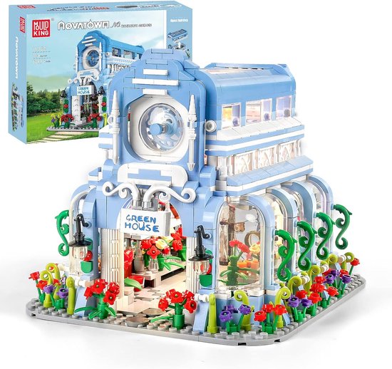 Mould King 16048 Mini Bloemen Winkel bouwpakket | Classic creator educatief speelgoed modelbouw | compatibel met lego sluban mega | botanical architecture bloemenboeket huis | Modulaire gebouwen volwassenen | Bloemenpracht verlichtingen | 1289 bloks van Mould King