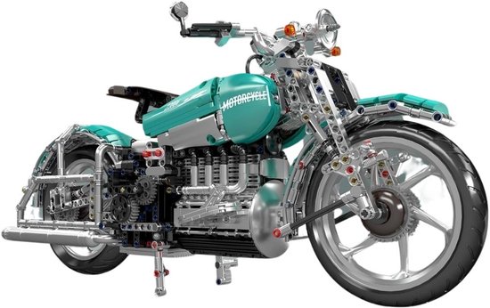 Mould King 23004 America Motorcycle bouwpakket | City Racing champions adventure | Expert creator motorfiets modelbouw | Technische motor speelgoed bouwpakketten voor kinderen en volwassenen | DIY auto set geschikt voor Lego | bouwdoos met 1971 bloks van Merkloos