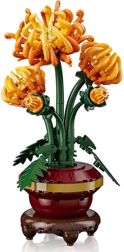 Mould King 24118 Botanical Chrysant Bloemenboeket in Vaas | Bloemenpracht flowers collection | Classic Creator STEM speelgoed bloemen bouwpakket | Geschikt voor Lego | Modelbouw volwassenen & kinderen | Bouwdoos met 417 bouwstenen van Merkloos