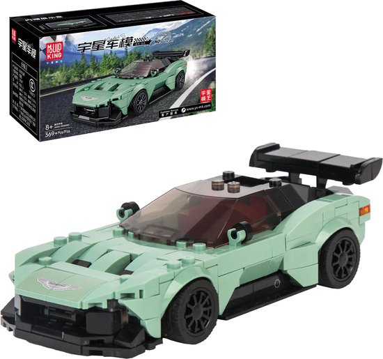 Mould King 27009 Speed Models - Aston Martin - 369 onderdelen en vitrine - lego compatibel - bouwdoos van Mould King
