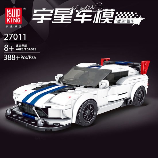 Mould King 27011 Speed Models - Dodge Viper - 388 onderdelen en vitrine - lego compatibel - bouwdoos van Mould King