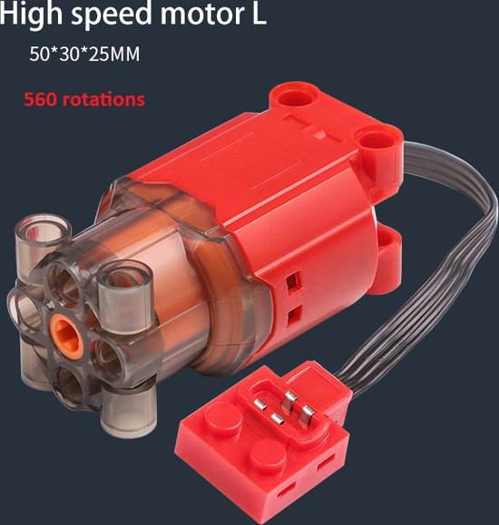 Mould King- Cada - Power Function L Motor Highspeed 520 rotations is compatibel met het bekende merk. van Mould King