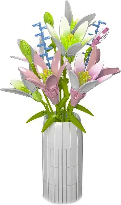 Mould King - Lelie Bloemenpracht | Botanical flowers collection | Classic Creator STEM speelgoed bonsai bloemen mega bouwpakket compatibel met andere merken | Icons bloemenboeket modelbouw volwassenen & kinderen | Kunstbloemen | 1006 bloks valentijn van Mould King