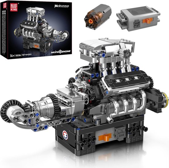Mould King - MCL Super technic motor | Speed champions icons modelbouw | Creator classic bouwpakket compatibel met lego sluban of mega bloks | Technische speelgoed ideas voor expert volwassenen & kinderen | 535 bouwstenen | Vaderdag cadeau van Mould King