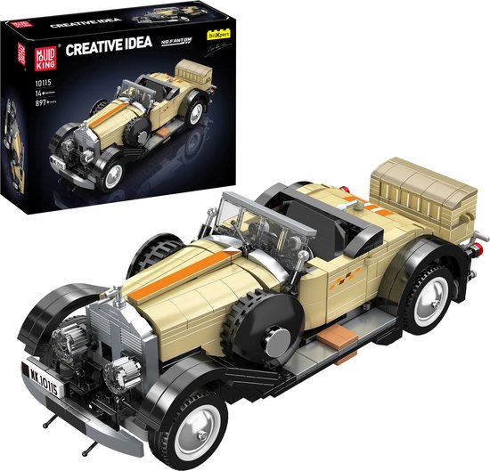 Mould King - Phantom Vintage Car | City speed champions adventure | Creator classic auto bouwpakket | Technische speelgoed ideas voor expert volwassenen & kinderen | 897 bouwstenen modelbouw (compatibel met lego of mega bloks) van Mould King
