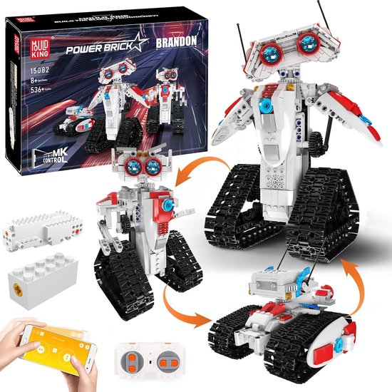 Mould King - Technic 3 in 1 rc auto robot | City speed champions adventure | Creator classic motor bouwpakket | Technische speelgoed ideas voor expert volwassenen & kinderen | 617 bouwstenen modelbouw (compatibel met lego of mega bloks) van Mould King