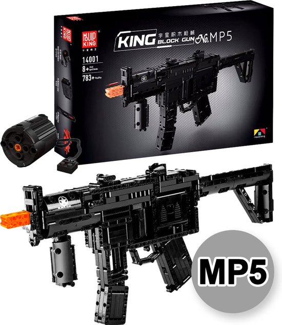 Mould King - Technic auto machine ww2 gun | Army leger pistool | Creator classic nerf motor guns bouwpakket compatibel met lego sluban mega bloks | Technische speelgoed expert ideas voor volwassenen | 783 bouwstenen modelbouw van Merkloos