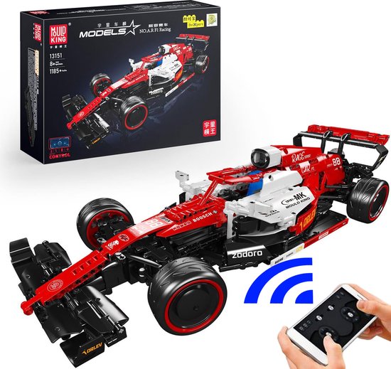 Mould King - Technic Formule 1 rc auto | City speed champions radiografisch bestuurbare modelbouw | Creator classic motor autos's bouwpakket | Compatibel met lego sluban of mega | Technische speelgoed ideas expert volwassenen & kinderen | 1158 bloks van Mould King