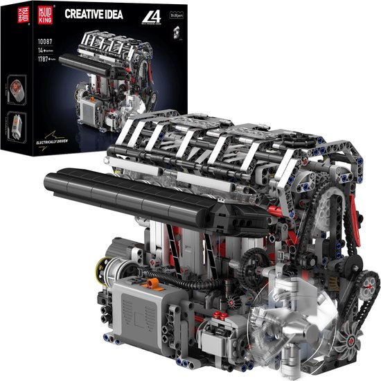 Mould King - Technic L4 formule 1 motor | Speed champions modelbouw | Creator classic bouwpakket | Technische speelgoed ideas voor expert volwassenen & kinderen | 1787 bouwstenen modelbouw (compatibel met lego of mega bloks) van Mould King