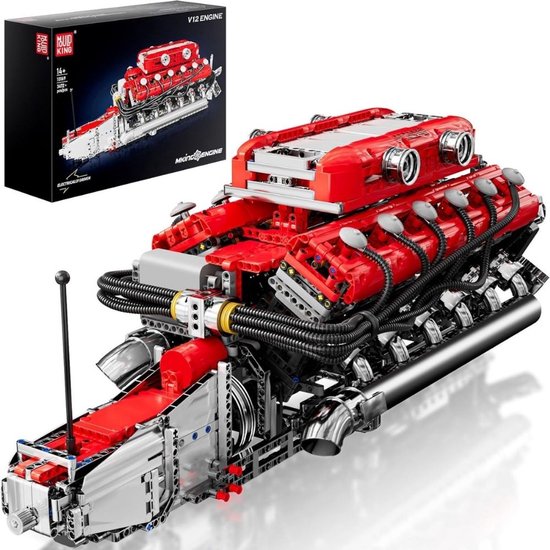 Mould King V12 Motorblok - RC bestuurbaar - 3472 onderdelen - Technisch - 10169 van Merkloos