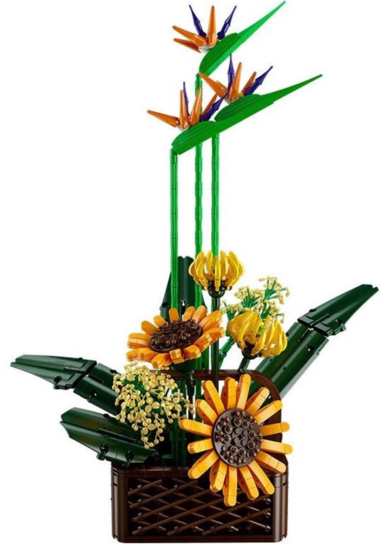 MouldKing 10024 - Bloemen Boeket - 1608 onderdelen - Bloemenpracht bouwset voor volwassenen van Merkloos