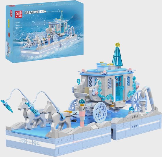 Mouldking 10161 - Snow White Carriage - Sneeuw Witje - 1214 onderdelen - lego compatibel - kerst - bouwset van Mouldking