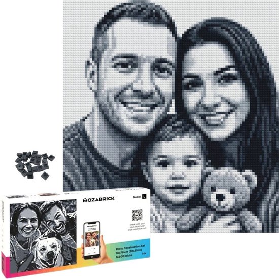 Mozabrick Model L Foto Puzzel Mozaiek CLassic Art | Diamond painting fotolijst | Educatief Speelgoed | 3D creator bouwpakketten volwassenen | Canvas muurdecoratie schilderij | geschikt voor Lego | Decoratie Woonkamer | Gepersonaliseerd Cadeau van Merkloos