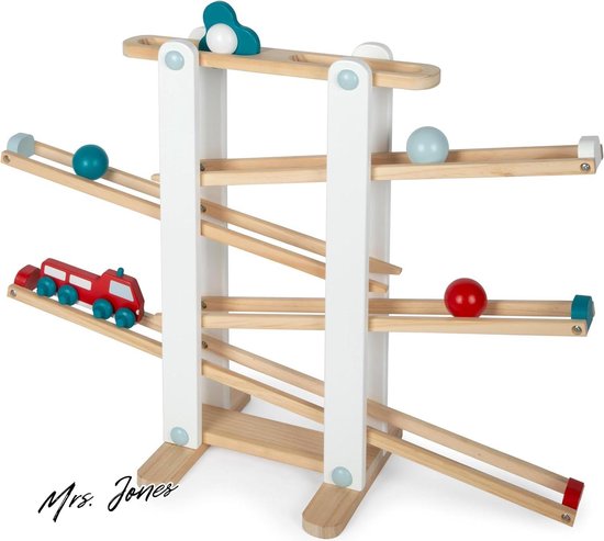 Mrs. Jones Houten Knikkerbaan XL Motoriek Met 3 Knikkers En Brandweerauto Voor Kinderen Vanaf 18 Maanden 12549 . van Mrs. Jones