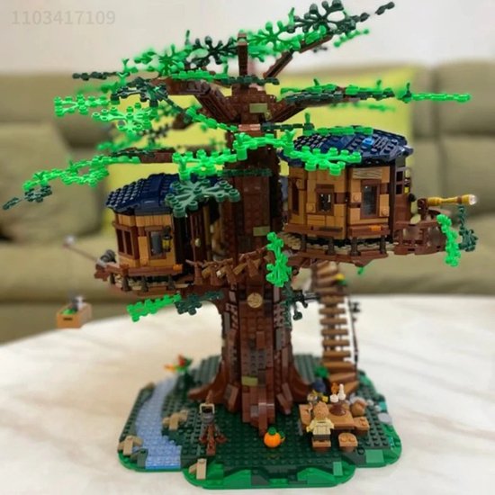 Mygroot - Boomhut Bouwstenen - De Grootste Bouwstenen - 3117 stuks - Bakstenen Speelgoed - Verjaardag - Kerstcadeau - Speelgoed. van Mygroot
