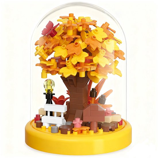 Namajunas - Bouwspeelgoed - Bouwpakketten volwassenen - Bouwpakket kinderen - Boomhut Serie Collection - Botanical Bloemen - Bouwsets - Niet geschikt voor LEGO - Herfstblad - Decoratie voor Huis, Cadeau, Kerst, Oudjaar, Nieuwjaar van Namajunas