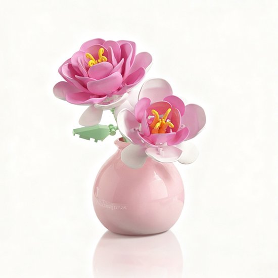 Namajunas - Mini Kunstbloemen Boeket - Bloemenboeket in Vaas - Bouwpakketten volwassenen - Botanical Flowers Collection - Botanical Bloemen - Bouwsets - Niet geschikt voor LEGO - Rozen - Decoratie voor Huis, Cadeau, Kerst, Oudjaar, Nieuwjaar van Merkloos
