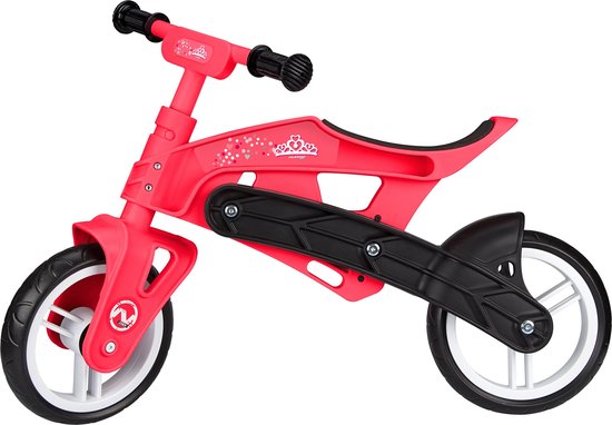 Nijdam Loopfiets Verstelbaar - N Rider - Roze/Zwart van Nijdam