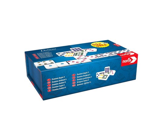 Noris Dominostenen Deluxe Double 9 Wit 55 Stuks van Noris