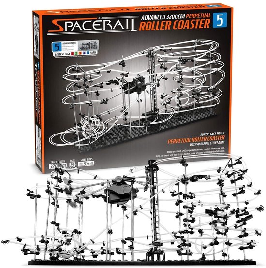 ONF3 - SpaceRail - Marble Roller Coaster - DIY Baan - Educatief Speelgoed - Creatief Bouwen - Geschikt voor Volwassenen - Level 5 van Merkloos