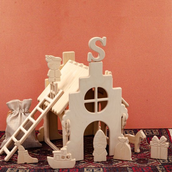 Pakjeshuis met 8 sinterklaas figuurtjes van $
