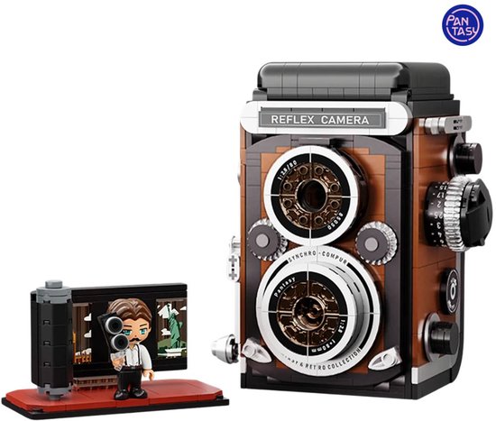 Pantasy 85050 Retro Classic Camera bouwset | Camcorder icons creator modelbouw | Vintage videorecorder constructie educatief speelgoed bouwpakketten voor volwassenen & kinderen | DIY apparaat gechikt voor lego | Bouwdoos met 793 bouwstenen van Merkloos