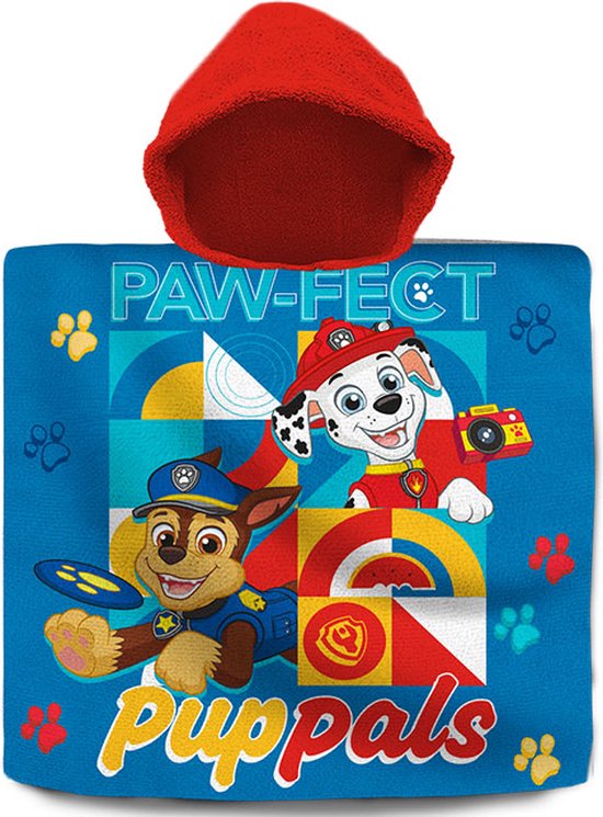 PAW Patrol Poncho HeadQuarters - 60 x 120 cm - Katoen van PAW Patrol