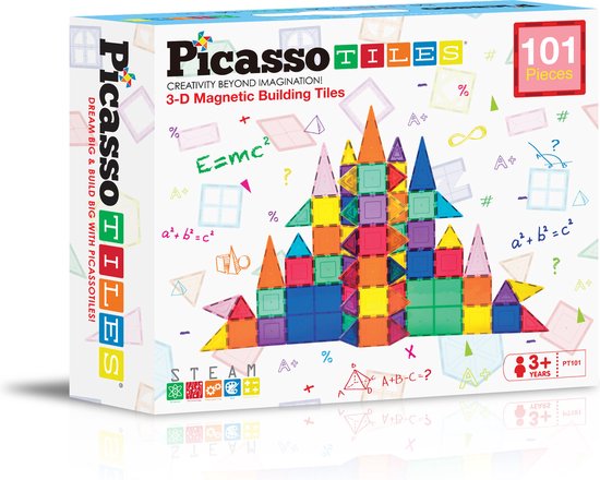 Picassotiles - Magnetic tiles set - 101 delig van PicassoTiles
