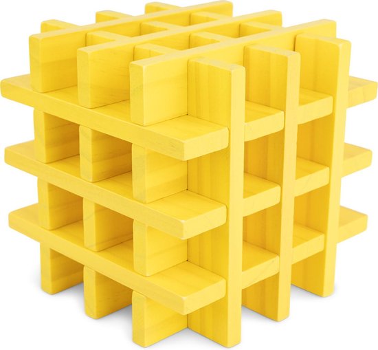 Planks 2 Play Gekleurde Houten Plankjes Set - 45 stuks - Geel van Merkloos