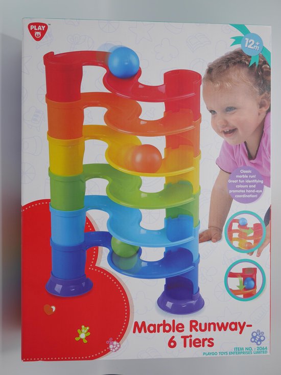 Play Knikkerbaan met 2 Grote ballen, 11dlg. van Eddy Toys