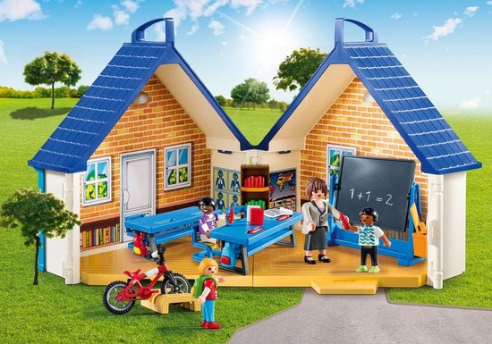 playmobil meeneem school - 5662 - playmobil - handige koffer van Playmobil