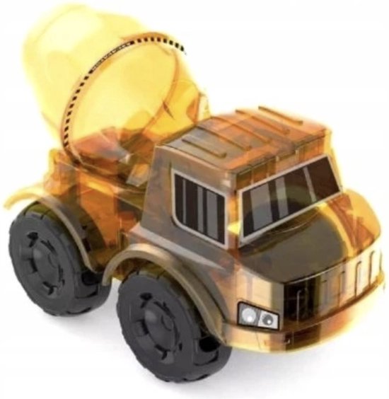Playos Technisch Speelgoed - 3 Bouwvoertuigen - 14 x 12.8 x 6.5 cm - Geel van Playos