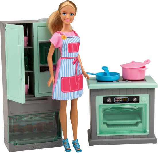 Playtive Modepop met keuken 18 delig van Playtive